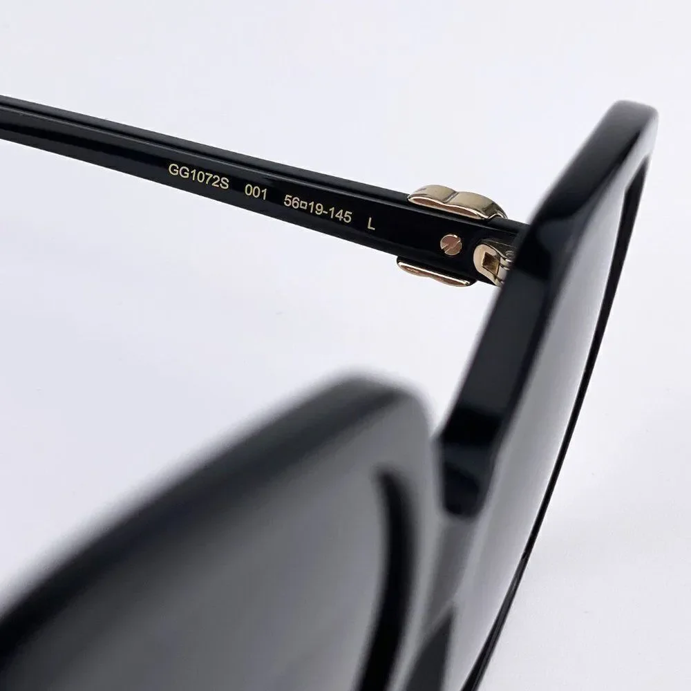 NEW GUCCI GG1072S 001 Black Gray Gradient Square Women Sunglasses